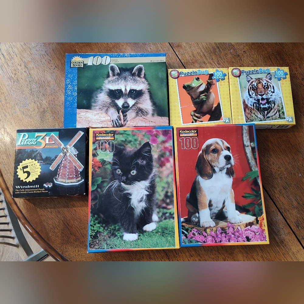 Kodacolor and Puzzle Bug Jigsaw Puzzle Set With Bonus 3D Puzzle